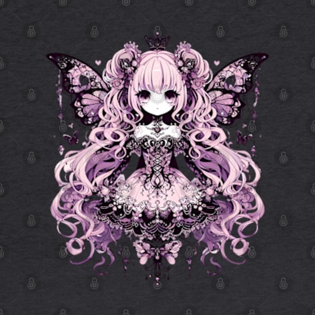 Anime gothic fairy by BrisaArtPrints